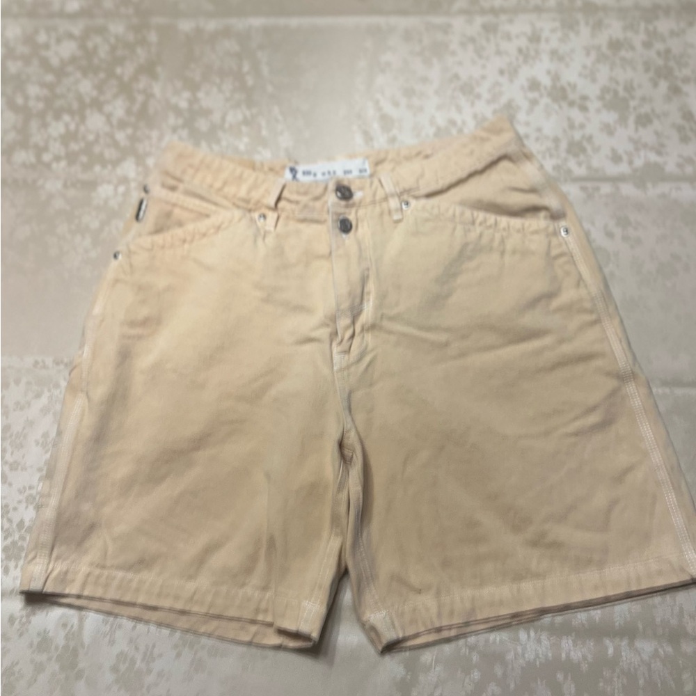 Tan Bermuda Shorts Classic Cut Cotton Blend Vintage 90’s khaki